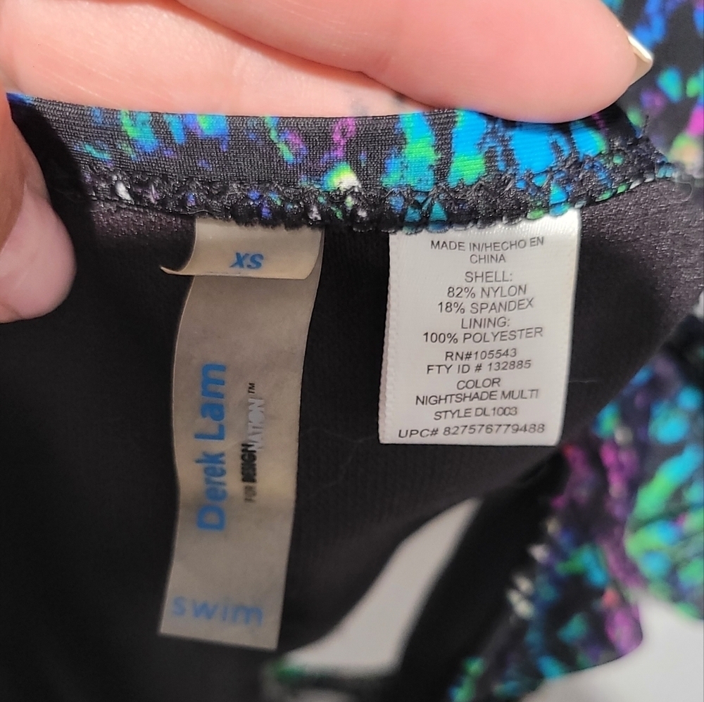 New Derek Lam Nightshade Multi Color Monokini Swimsuit - Picture 6 of 9